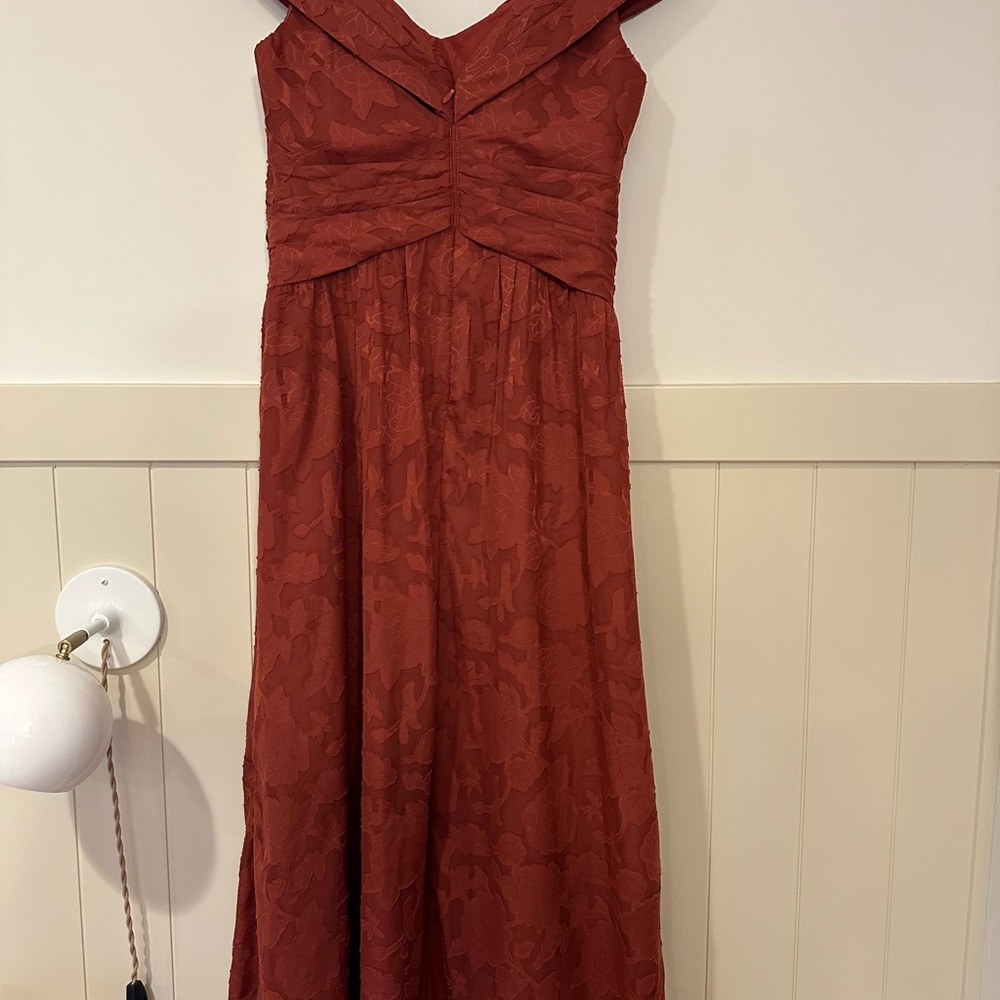 Azazie Rust Maxi Dress - Picture 9 of 9